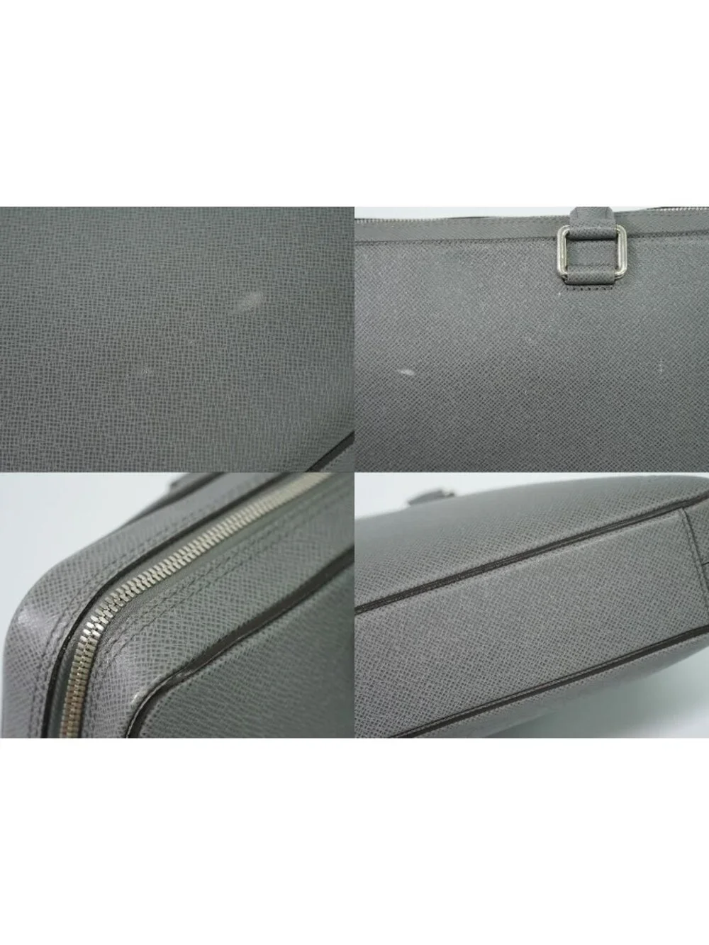 Louis Vuitton LV Porto Documan Business PM Taiga Leather Bag Glacier Gray